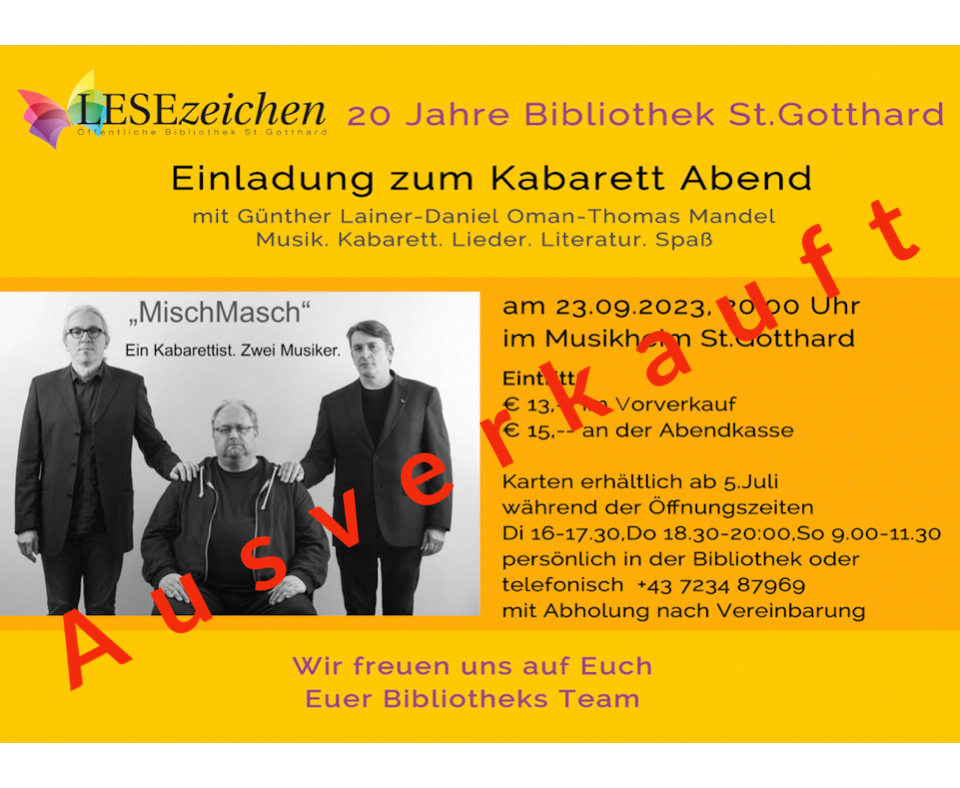 Flyer kabarett ausverkaufte 